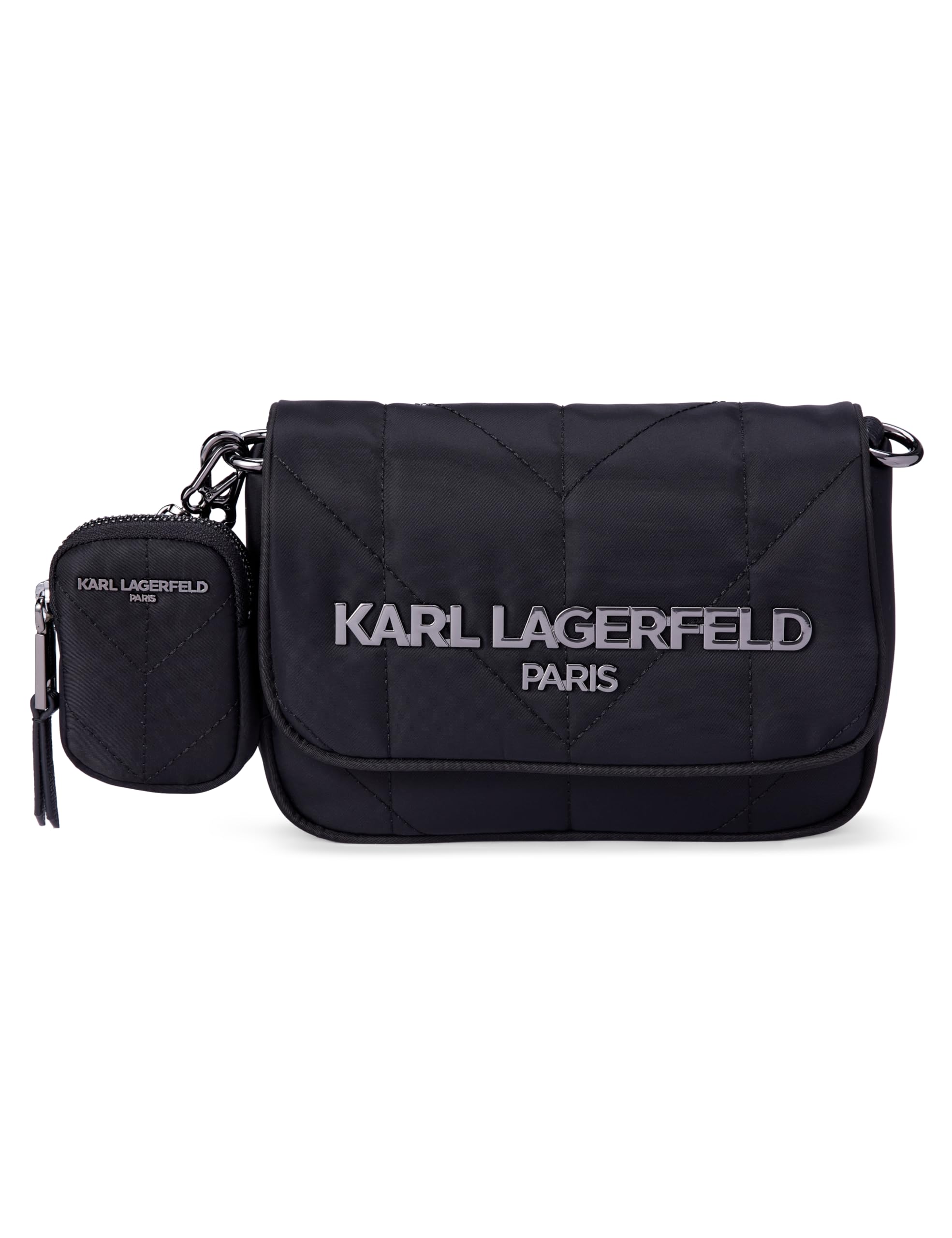 KARL LAGERFELD Voyage Messenger, Dark Black/Gunmetal, One Size